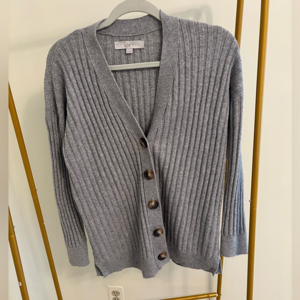 Loft ribbed cardigan